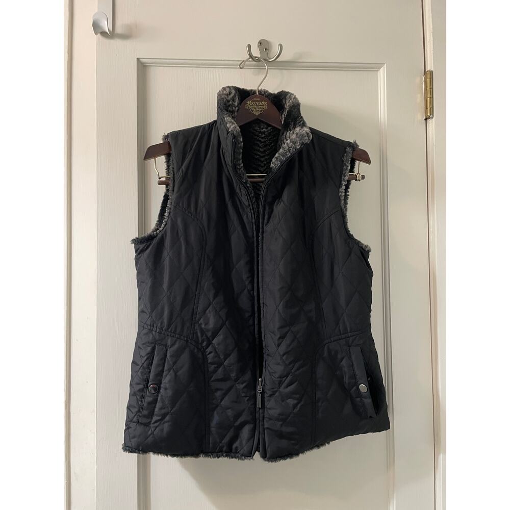 Giacca Reversible Vest Faux Fur Size Medium - Picture 8 of 10